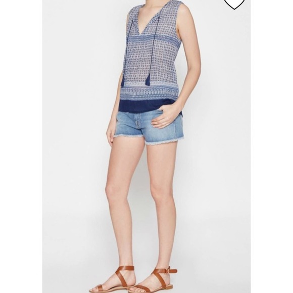 Soft Joie Adralina Tassel Top Blue Size Small - Picture 4 of 5